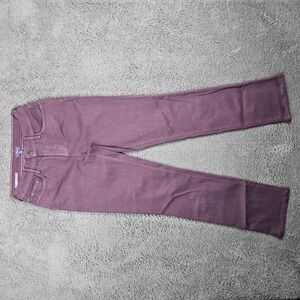 NYDJ Jeans Womens 4 Purple Marilyn Straight Lift Tuck Stretch Mid Rise Denim